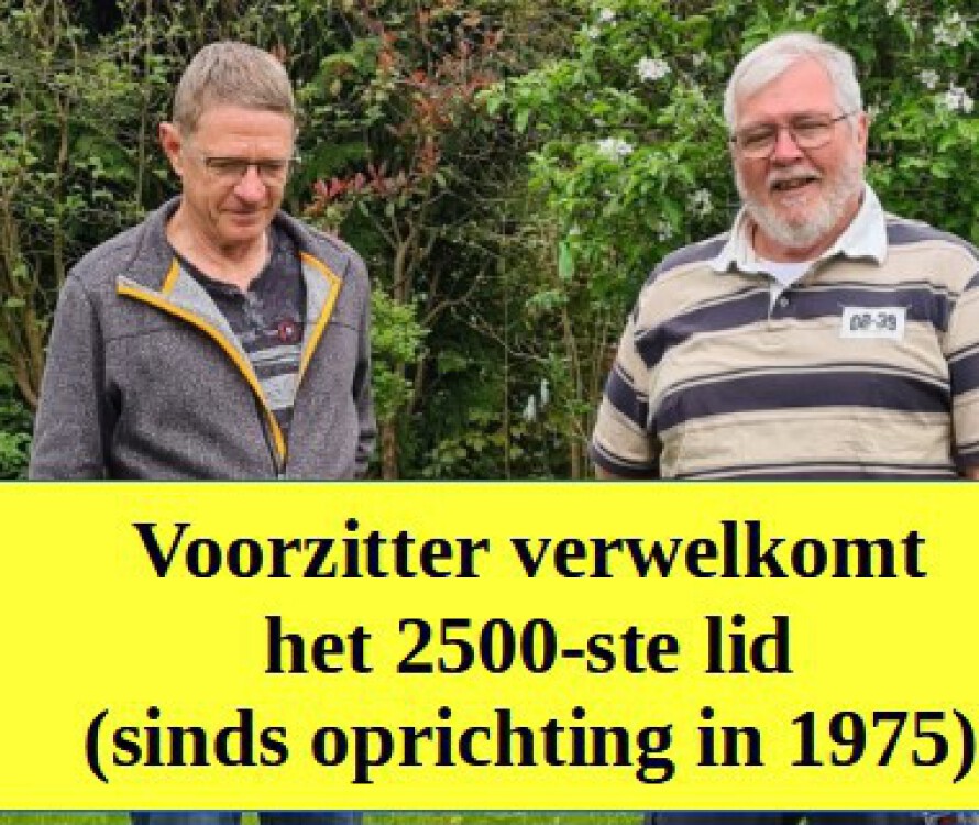 Mijlpaal bereikt: lid nummer 2500!
